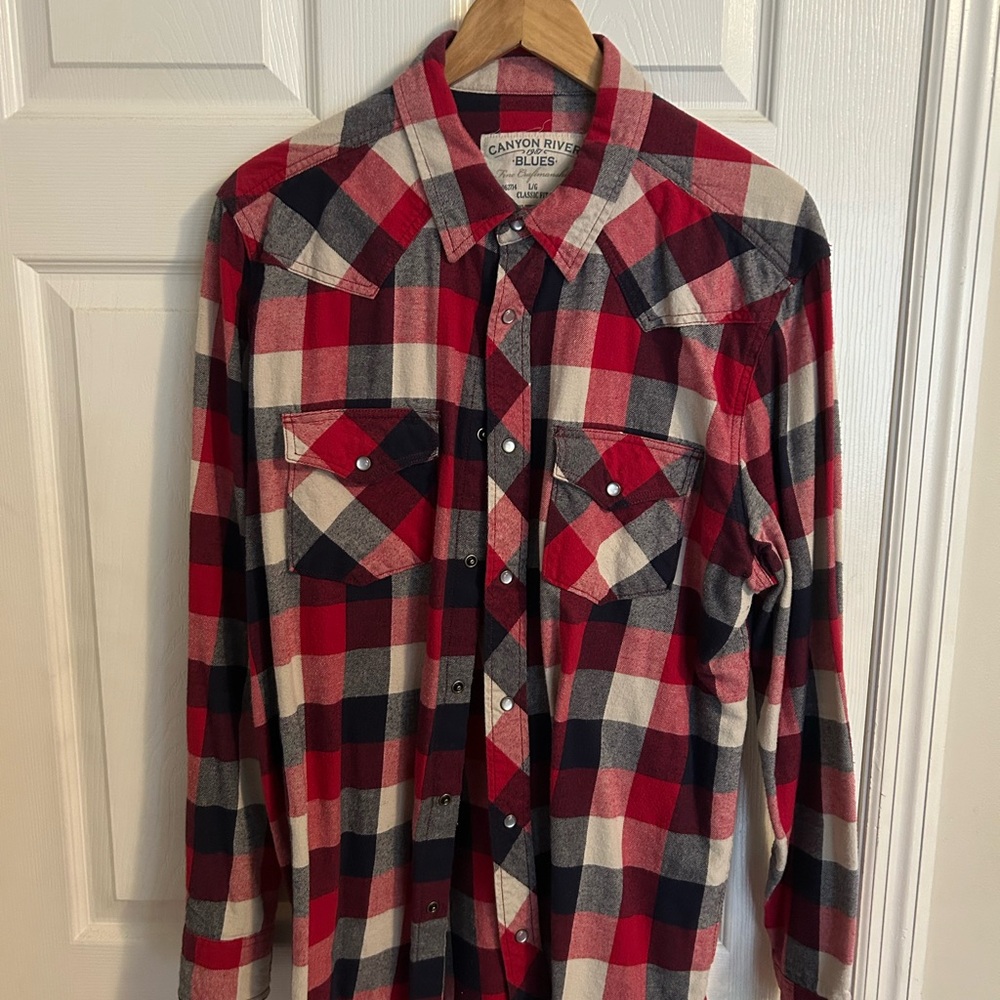 Canyon River Blues Men's Red Plaid Shirt
